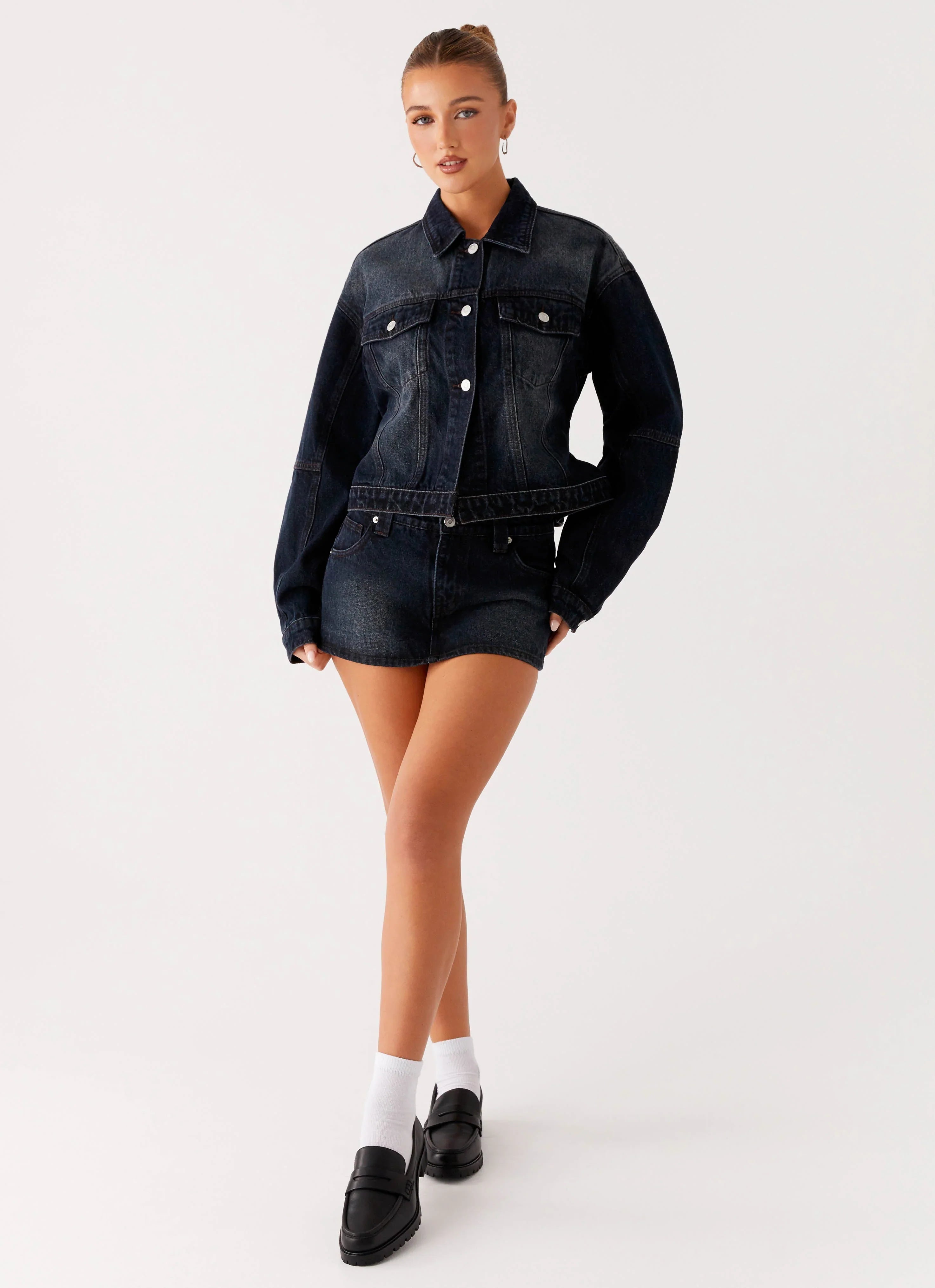 Tropics Denim Jacket - Washed Dark Blue